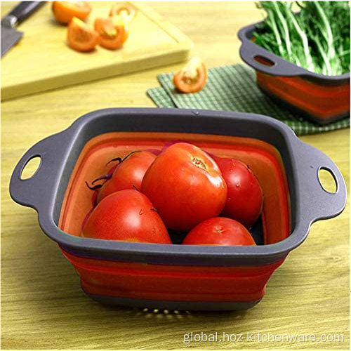 BPA Free Collapsible Kitchen Strainer BPA Free Silicone Collapsible Colander Fruit Strainer Supplier